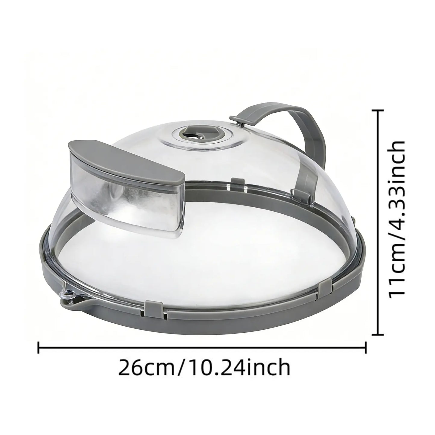 UFORU Microwave Splatter Cover with Water Steamer, 10 inch Clear Microwave Plate Cover Lid for Food, Kitchen Gadgets Accessories for Microwave Oven Kitchenware Utensils