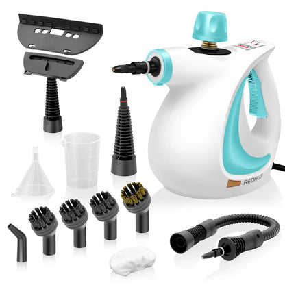 [Spring Home Refresh] Redhut 2026 Pressurized Handheld Multi-Surface Natural Steam Cleaner with 12 pcs Accessories Powerful, Chemical-Free, Steamer for Home And Car, Cleaning Washing Machine, Air Conditioner, Kitchen, Summerclean Appliances Tool Household