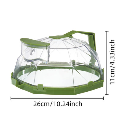 UFORU Microwave Splatter Cover with Water Steamer, 10 inch Clear Microwave Plate Cover Lid for Food, Kitchen Gadgets Accessories for Microwave Oven Kitchenware Utensils