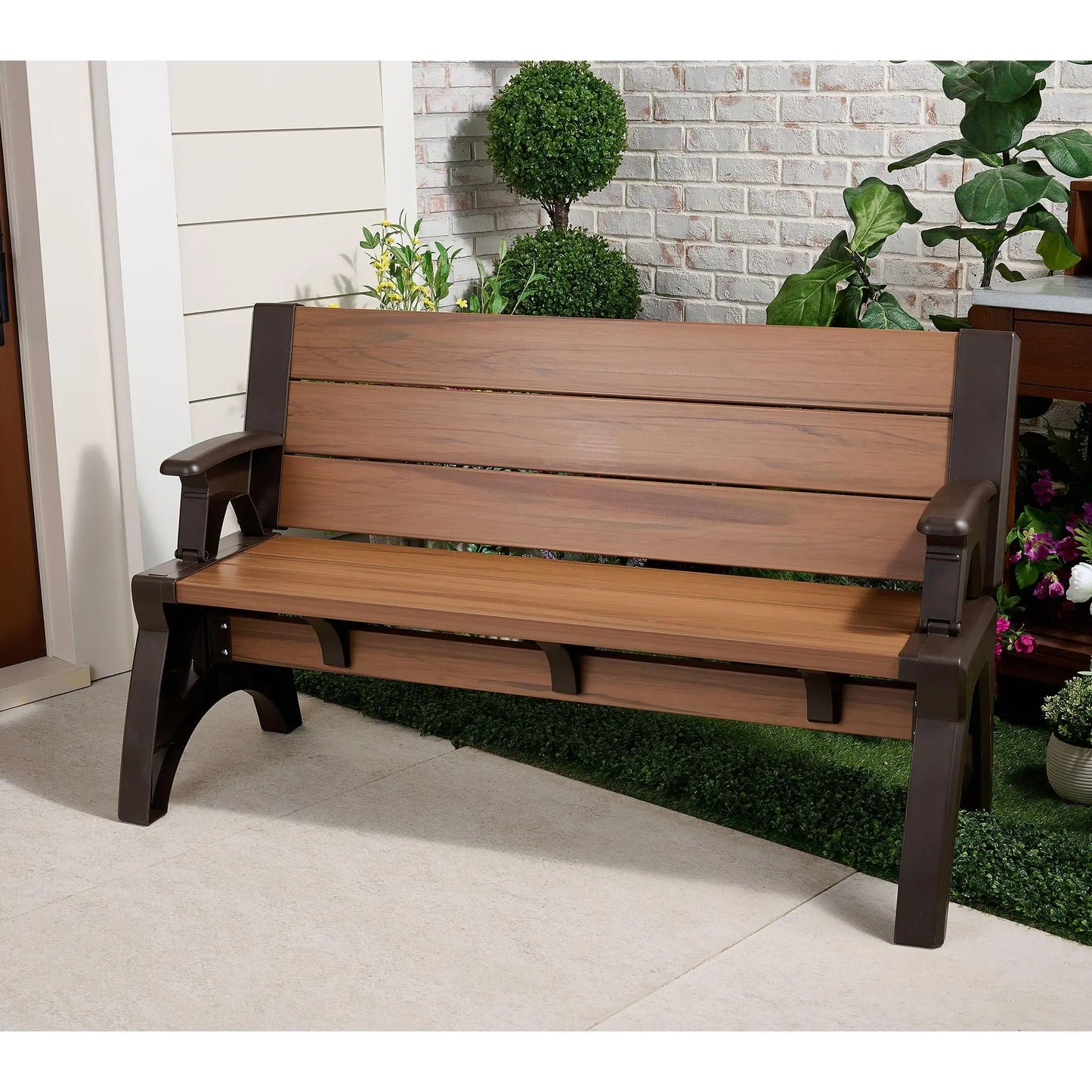 Bench-to-Table  Modern Outdoor Patio Furniture Stool Chairs