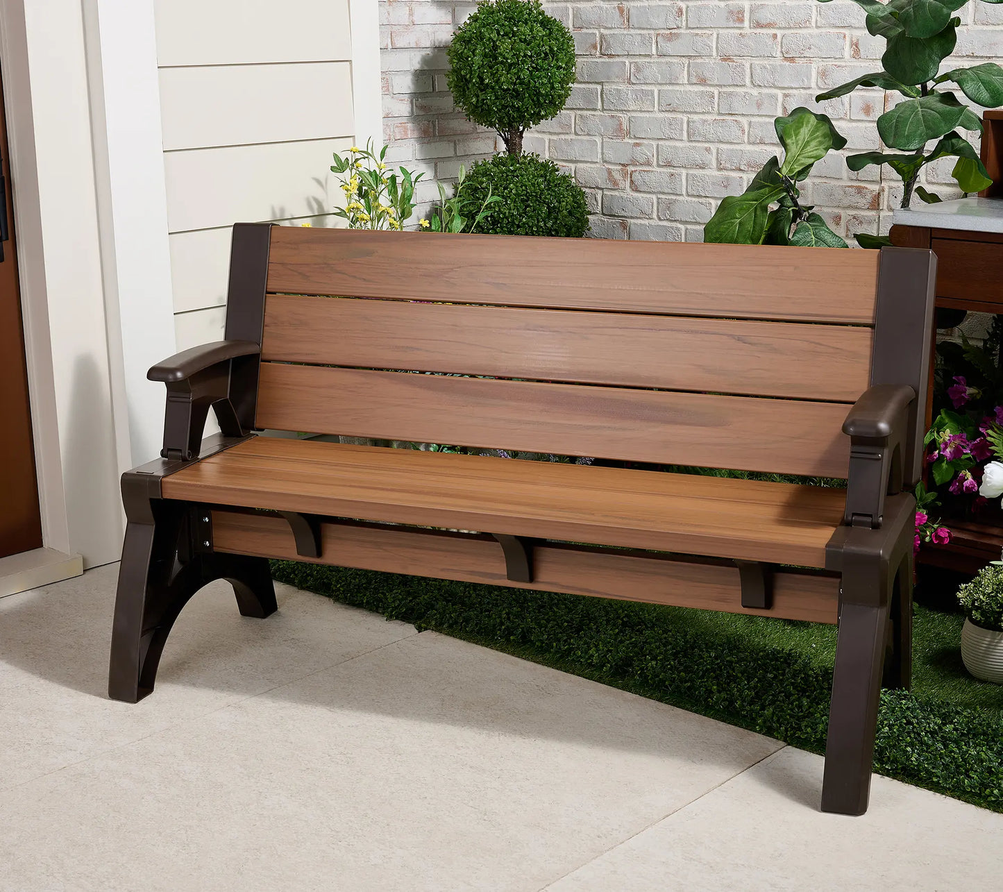 Bench-to-Table  Modern Outdoor Patio Furniture Stool Chairs