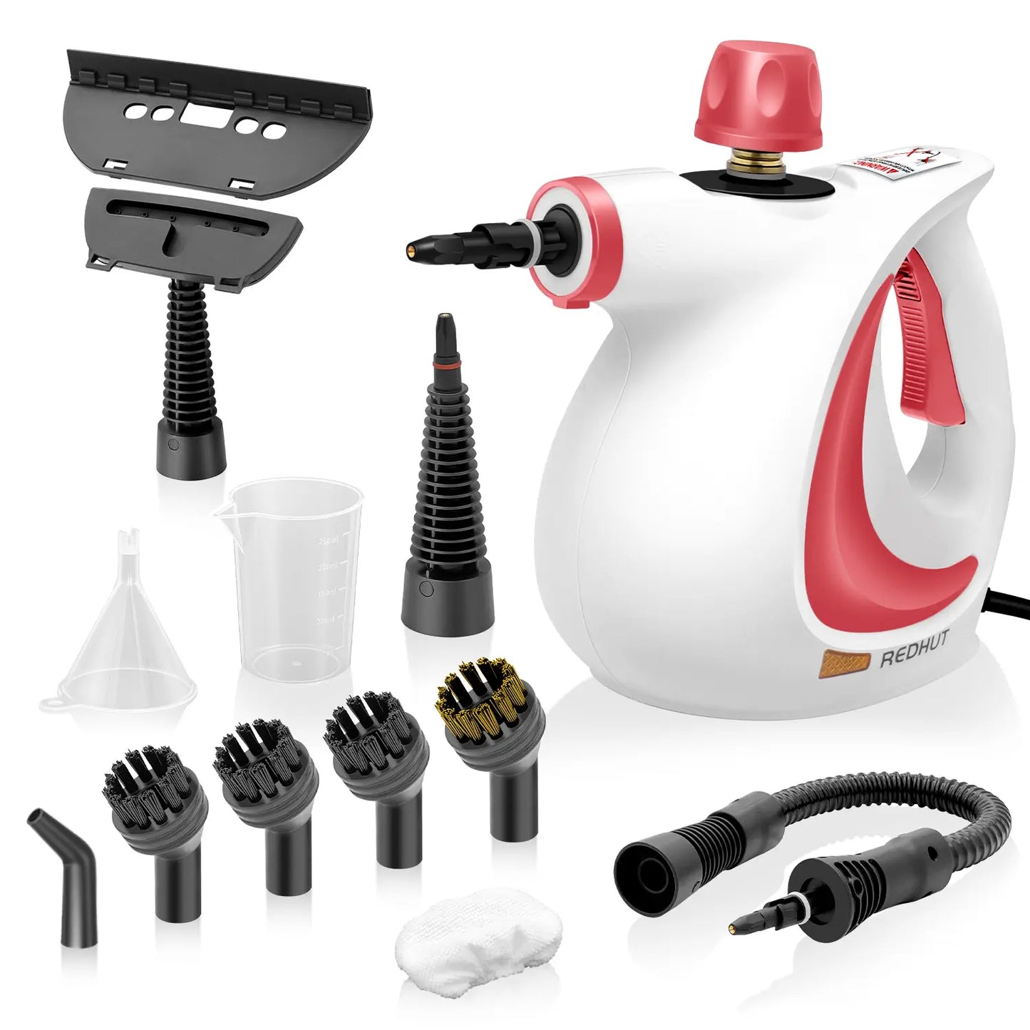 [Spring Home Refresh] Redhut 2026 Pressurized Handheld Multi-Surface Natural Steam Cleaner with 12 pcs Accessories Powerful, Chemical-Free, Steamer for Home And Car, Cleaning Washing Machine, Air Conditioner, Kitchen, Summerclean Appliances Tool Household