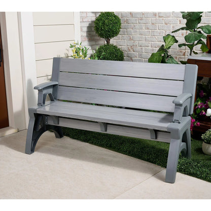 Bench-to-Table  Modern Outdoor Patio Furniture Stool Chairs