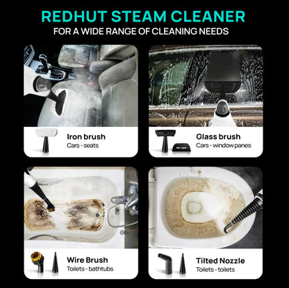 [Spring Home Refresh] Redhut 2026 Pressurized Handheld Multi-Surface Natural Steam Cleaner with 12 pcs Accessories Powerful, Chemical-Free, Steamer for Home And Car, Cleaning Washing Machine, Air Conditioner, Kitchen, Summerclean Appliances Tool Household