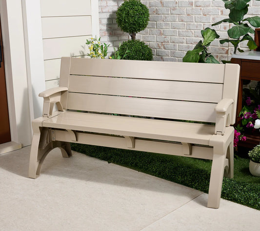 Bench-to-Table  Modern Outdoor Patio Furniture Stool Chairs