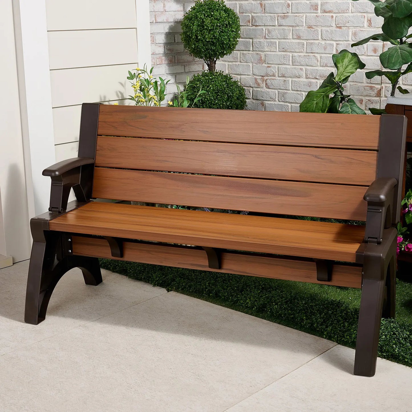 Bench-to-Table  Modern Outdoor Patio Furniture Stool Chairs