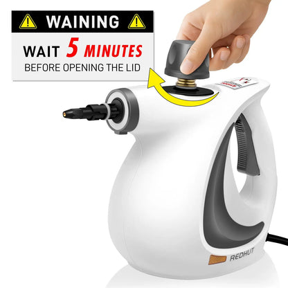 [Spring Home Refresh] Redhut 2026 Pressurized Handheld Multi-Surface Natural Steam Cleaner with 12 pcs Accessories Powerful, Chemical-Free, Steamer for Home And Car, Cleaning Washing Machine, Air Conditioner, Kitchen, Summerclean Appliances Tool Household