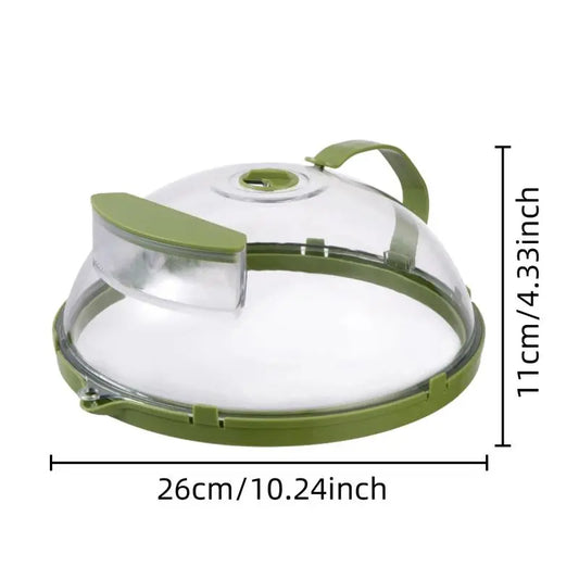 UFORU Microwave Splatter Cover with Water Steamer, 10 inch Clear Microwave Plate Cover Lid for Food, Kitchen Gadgets Accessories for Microwave Oven Kitchenware Utensils